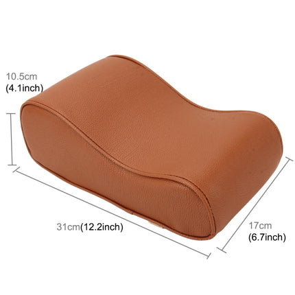 Universal Car PU Leather and Memory Foam Wrapped  Armrest Box Breathable Car Armrest Box Mat with Phone Holder Storage Bag, without Card Slot (Brown), without Card Slot (Black Red), without Card Slot (Black ), without Card Slot (Khaki)