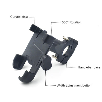 Motorcycle Handlebar Aluminum Alloy Phone Bracket, Suitable for 60-100mm Device