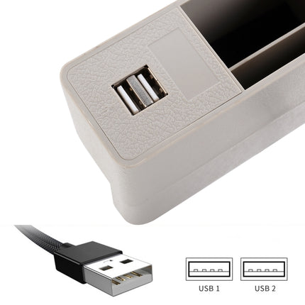Universal Car Multi-functional Charger Console Side Pocket Seat Gap Side Storage Box, with 2 USB Ports