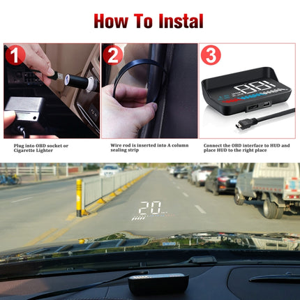 M7 3.5 inch Universal Car OBD2 + GPS HUD Vehicle-mounted Head Up Display Fuel Consumption