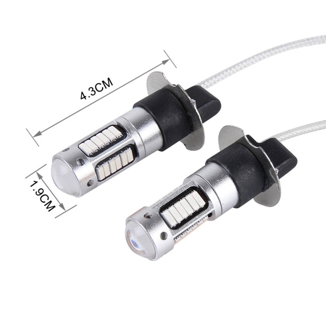 2 PCS H3 10W 30 SMD-4014 LEDs Car Fog Light, DC 12V, H3 (Blue Light), H3 (Orange Light), H3 (White Light)