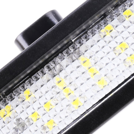 2 PCS DC 12V 3W 150LM 6000K LED License Plate Light 18LEDs SMD-3528 Bulbs Lamps for Ford Mustang 2010-2014