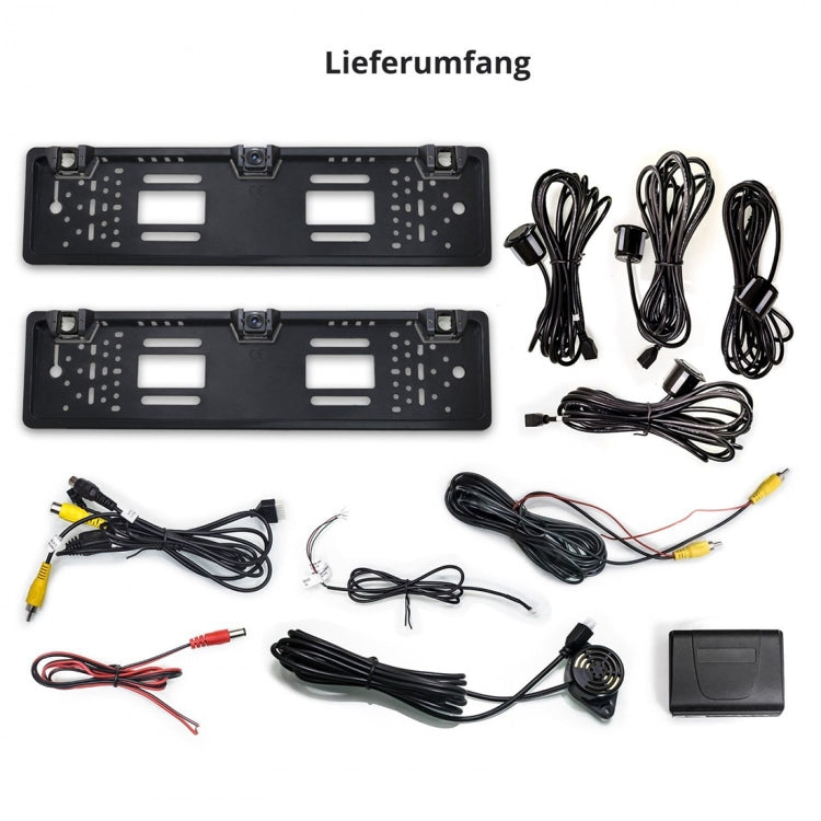 PZ600L-2 Europe Car License Plate Frame Front Rear View Camera, PZ600L-2