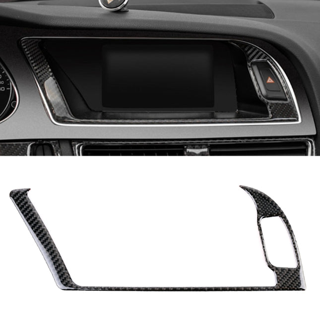 Car Carbon Fiber Navigation Outer Frame Decorative Sticker for Audi A4L / A5 / Q5 2009-2016
