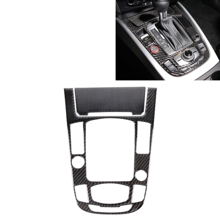 2 PCS Car Carbon Fiber Gear Panel Decorative Sticker for Audi A4L / A5 / Q5 2009-2016, Gear Panel(E)