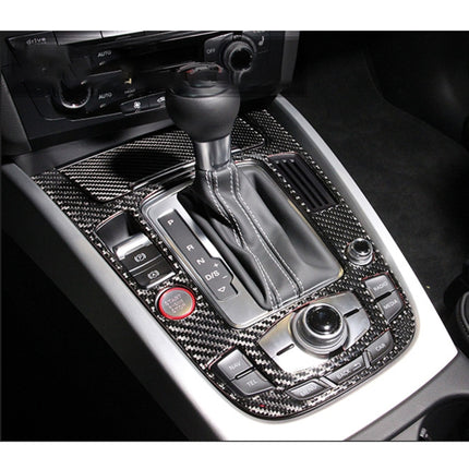 2 PCS Car Carbon Fiber Gear Panel Decorative Sticker for Audi A4L / A5 / Q5 2009-2016, Gear Panel(E)