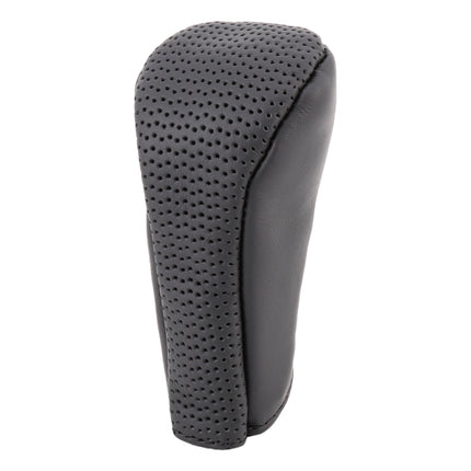 Universal Nonslip Breathable Genuine Leather Car Gear Shift Knob Cover