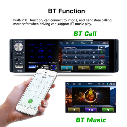 P5130 HD 1 Din 4.1 inch Car Radio Receiver MP5 Player, Support FM & AM & Bluetooth & TF Card, with Steering Wheel Remote Control