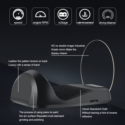 C700 2.6 inch Universal Car OBD2 HUD Vehicle-mounted Head Up Display