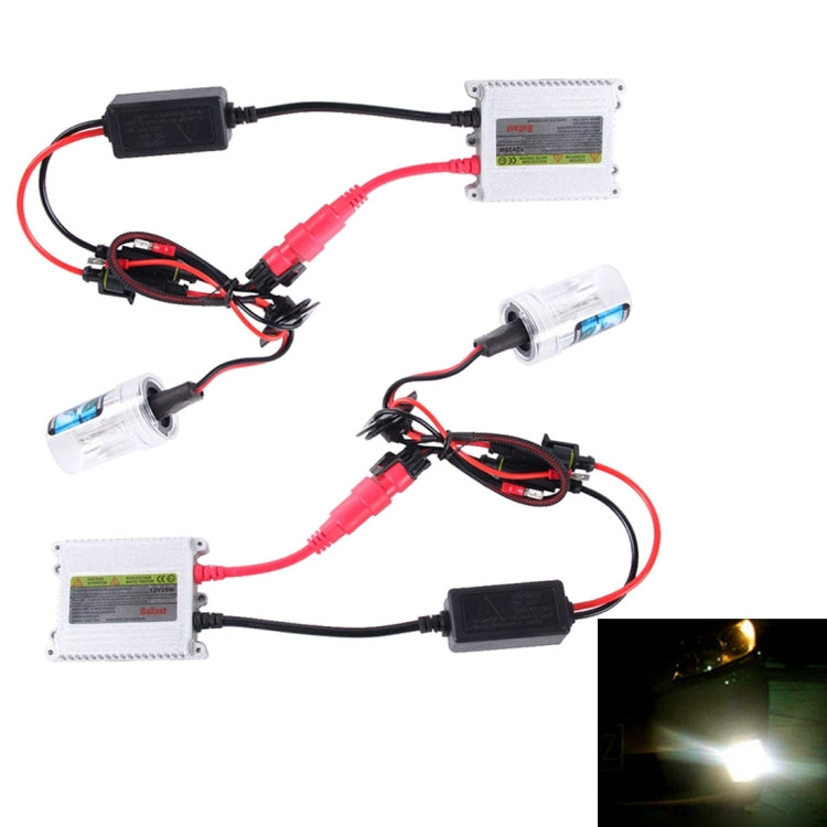 2PCS 35W HB4/9006 2800 LM Slim HID Xenon Light with 2 Alloy HID Ballast, High Intensity Discharge Lamp, Color Temperature: 8000K