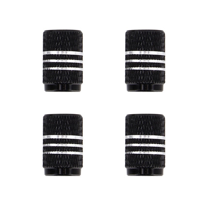 4PCS Metal Plated Circular Shape Universal Tire Valve Stem Cap With White Diamond