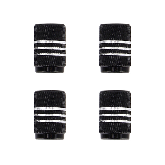 4PCS Metal Plated Circular Shape Universal Tire Valve Stem Cap With White Diamond