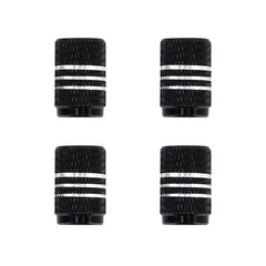 4PCS Metal Plated Circular Shape Universal Tire Valve Stem Cap With White Diamond