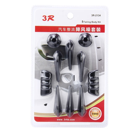 10 PCS Car Exterior Rubber Noise-cancelling Airflow-adjusting Kit, Noise-cancelling Airflow-adjusting Kit