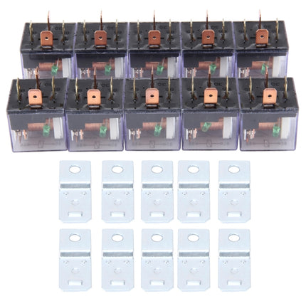 10 PCS JD-1912 80 AMP 12V Waterproof Car Auto Four Plugs Relay with Warning Light