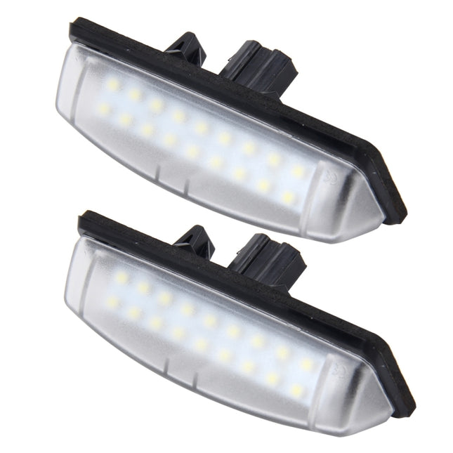 2 PCS License Plate Light with 18  SMD-3528 Lamps for Toyota,2W 120LM,6000K, DC12V(White Light), For Toyota2