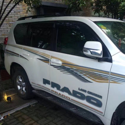 5 PCS SUV Body Decorative Strip Brand Car Streamline Shining Sticker for Toyota Prado 2010 Version