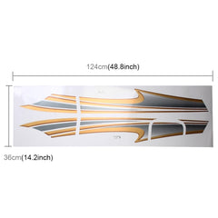5 PCS SUV Body Decorative Strip Brand Car Streamline Shining Sticker for Toyota Prado4000 2011 Version