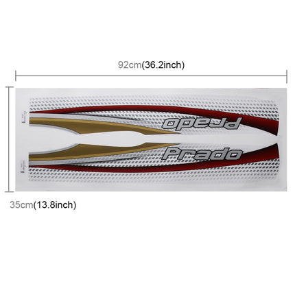 4 PCS SUV Body Decorative Strip Brand Car Streamline Shining Sticker for Toyota Prado 2015 Version