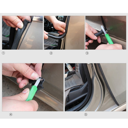 80cm B Shape Car Decorative Strip Rubber Chrome Decoration Strip Door Seal Window Seal