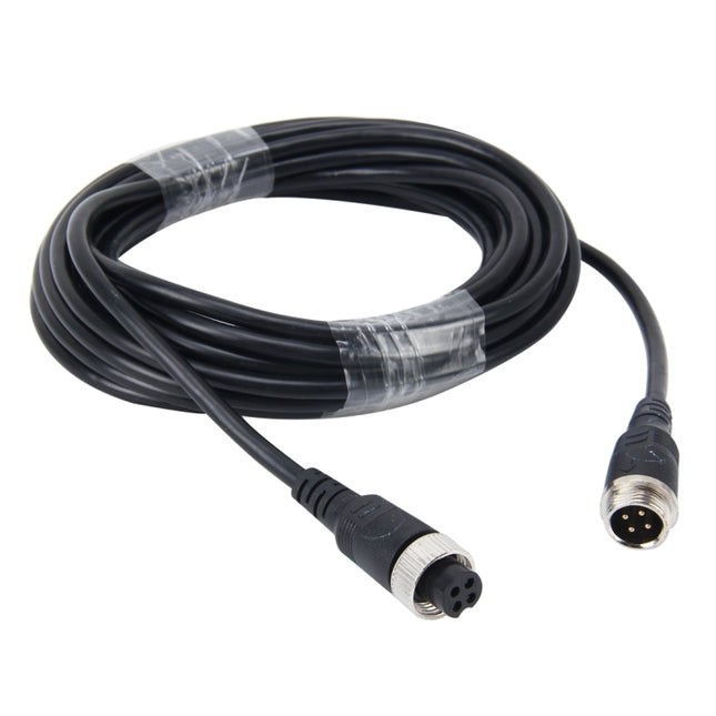 5m M12 4P Aviation Connector Video Audio Extend Cable for CCTV Camera DVR, 5m