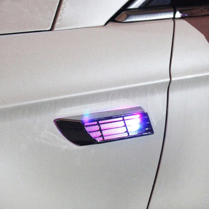 2 PCS Car Body Side Solar Decorative Colorful Strobe Warning Outlet Light