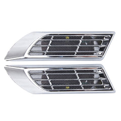 2 PCS Car Body Side Solar Decorative Colorful Strobe Warning Outlet Light