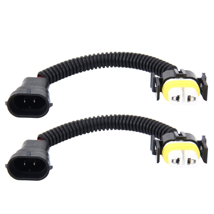 2 PCS H11 Car HID Xenon Headlight Male to Female Conversion Cable with Ceramic Adapter Socket, H11