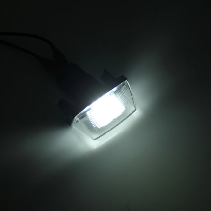 2 PCS License Plate Light with 24 SMD-3528 Lamps for Peugeot Citroen