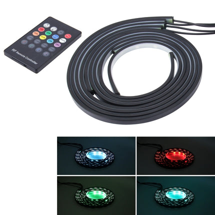 4 in 1 90cm/120cm RGB Colorful Flashing Decorative Chasis Light Sound Control Light Music Rhythm Light with Wireless Remote Control, DC 12V, 90cm/120cm