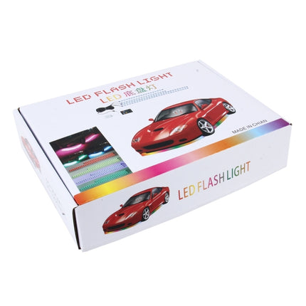 4 in 1 90cm/120cm RGB Colorful Flashing Decorative Chasis Light Sound Control Light Music Rhythm Light with Wireless Remote Control, DC 12V, 90cm/120cm