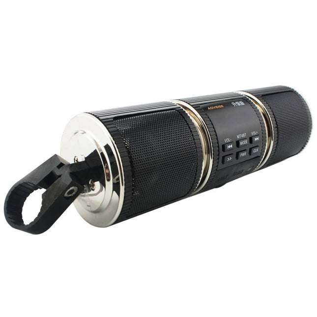 Motorcycle Waterproof Aluminum Shell Bluetooth Handle Stereo Speaker, Support BT/MP3/FM/TF