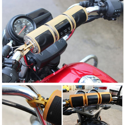 Motorcycle Waterproof Aluminum Shell Bluetooth Handle Stereo Speaker, Support BT/MP3/FM/TF