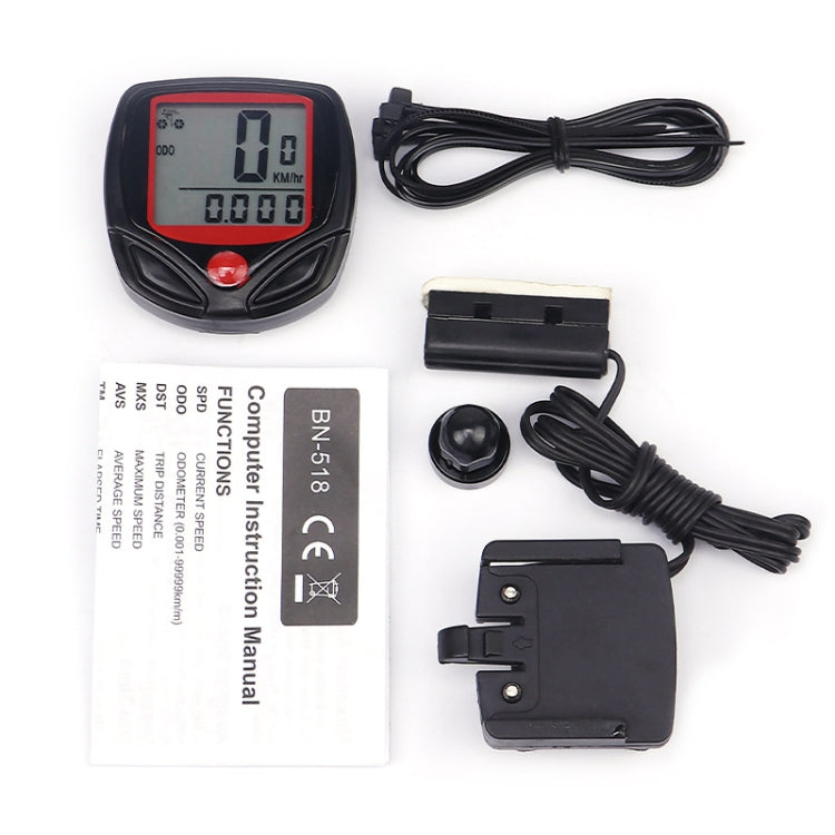 English Waterproof 14 Function Cycle Computer LCD Odometer Speedometer, SD-548B