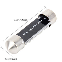 2 PCS 2W 100 LM 6000K 36MM Bicuspid Port Car Dome Lamp LED Reading Light with 16 SMD-4014 LED Lamps, DC 12V