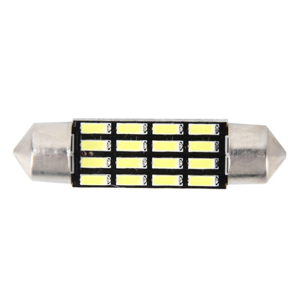 2 PCS 2W 100 LM 6000K 36MM Bicuspid Port Car Dome Lamp LED Reading Light with 16 SMD-4014 LED Lamps, DC 12V