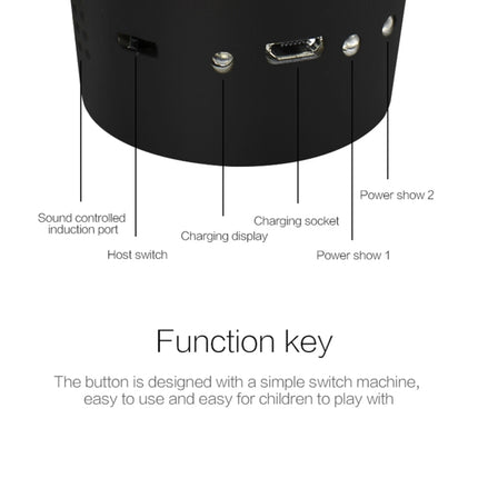 D33 5W USB Charging RGB Car Decoration Portable DJ Light Sound Activated Rotating Strobe Effect Atmosphere Light Star Music Light Lamp, DC 5V, D33