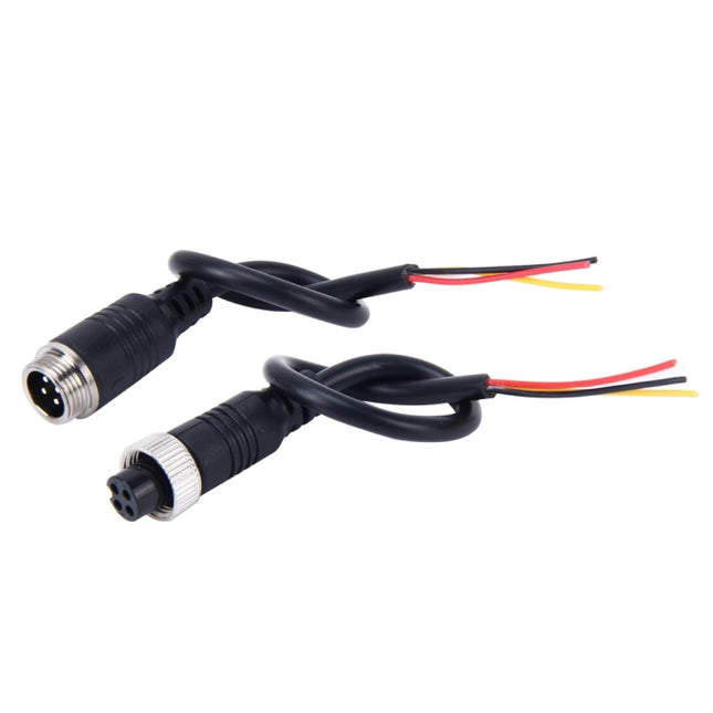 2 PCS M12 Car Auto Monitor Camera DVR Male and Female 4 Pin Video Power Extension Cable Cord, Length: 22cm, 1 in 1 way