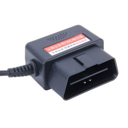 Car Auto 16Pin OBD Charging Cable Micro USB Power Adapter for GPS Tablet E-dog Phone, Cable Length: 2m