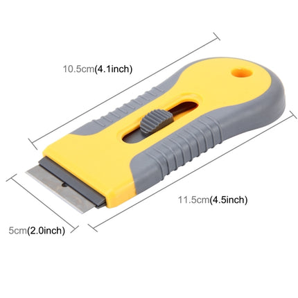 Car Auto Aluminum Scalable Multi-function Cleaning Knife Tool with Plastic Handle for Window Cleaning Wrapping Film, Aluminum Scalable Film Scraper