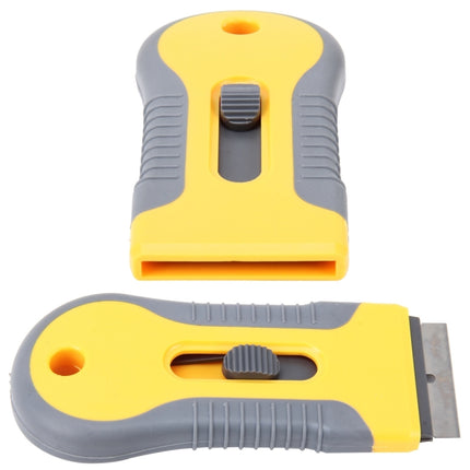 Car Auto Aluminum Scalable Multi-function Cleaning Knife Tool with Plastic Handle for Window Cleaning Wrapping Film, Aluminum Scalable Film Scraper