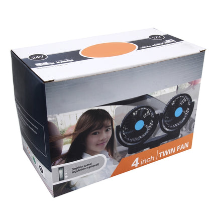 HUXIN HX-T604E 12W 6inch 360 Degree Adjustable Rotation Clip One Head Low Noise Mini Electric Car Fan with Roller Switch, DC24V, HX-T604E