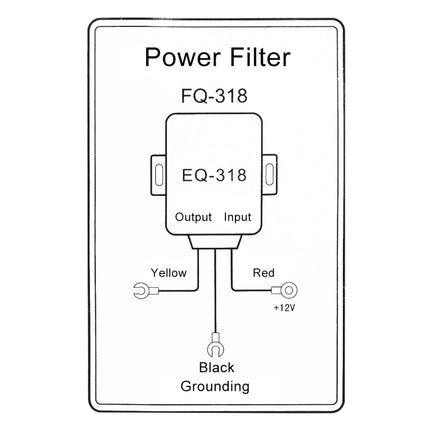 FQ-318 Car Stereo Radio Power Wire Engine Noise Filter Suppressor Isolator Power Supply Filter