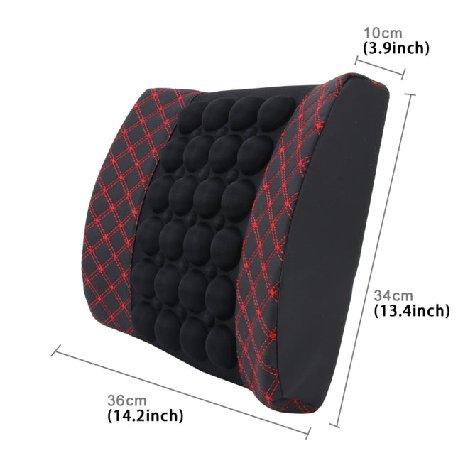 12V Four Season Chemical Fiber Wrapping Lumbar Seat Relaxation Waist Support Cushion for Car Office Family