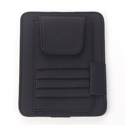 Multi-functional Auto Car Sun Visor Sunglass Holder Card Bill Ticket Storage Holder Pouch Bag