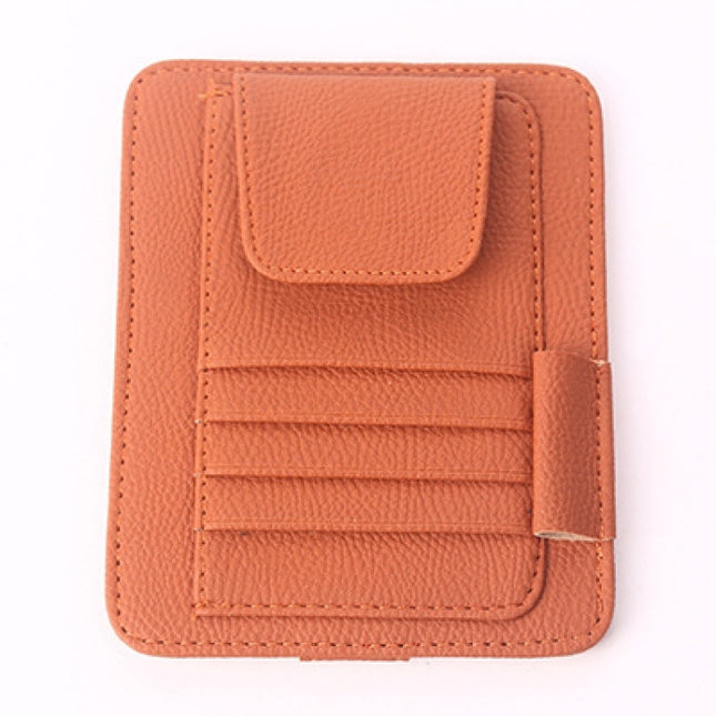 Multi-functional Auto Car Sun Visor Sunglass Holder Card Bill Ticket Storage Holder Pouch Bag