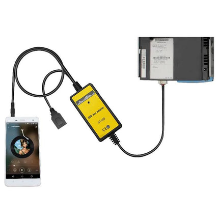 Car USB + AUX Audio Wiring Harness Car MP3 Audio Digital Disc Box for Honda, For Honda