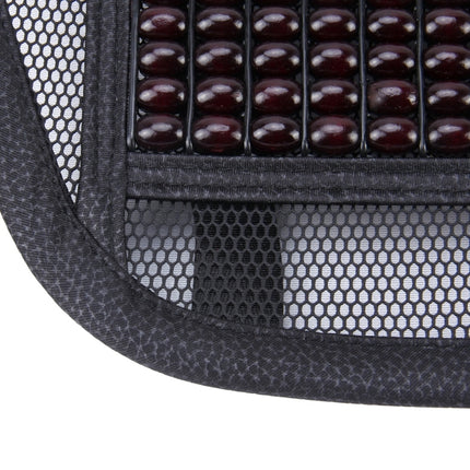 Universal Summer Ice Silk Mesh Breathable Cool Massage Waist Mat with Maple Wooden Bead for Car Family Office, CMS9127A, CMS9127B, CMS9127C, CMS9127D, CMS9127E