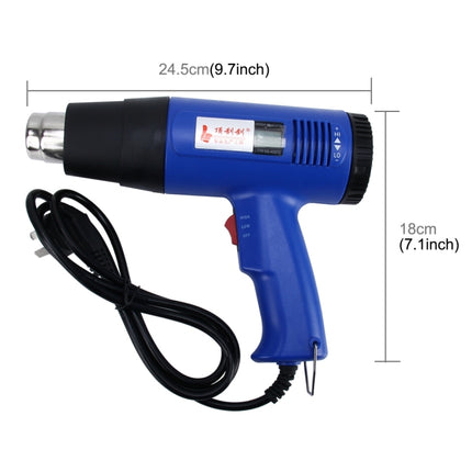 DINGGUAGUA 1800W Industrial Heavy Duty Professional Adjustable Temperature from 50 Degrees Celsius to 650 Degrees Celsius Heat Air Gun Tool with Temperature Display, Temperature Display 50  to 650 Degrees