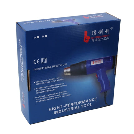 DINGGUAGUA 1800W Industrial Heavy Duty Professional Adjustable Temperature from 50 Degrees Celsius to 650 Degrees Celsius Heat Air Gun Tool with Temperature Display, Temperature Display 50  to 650 Degrees